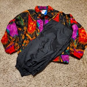 VINTAGE Pan Asia- nylon windbreaker suit.
